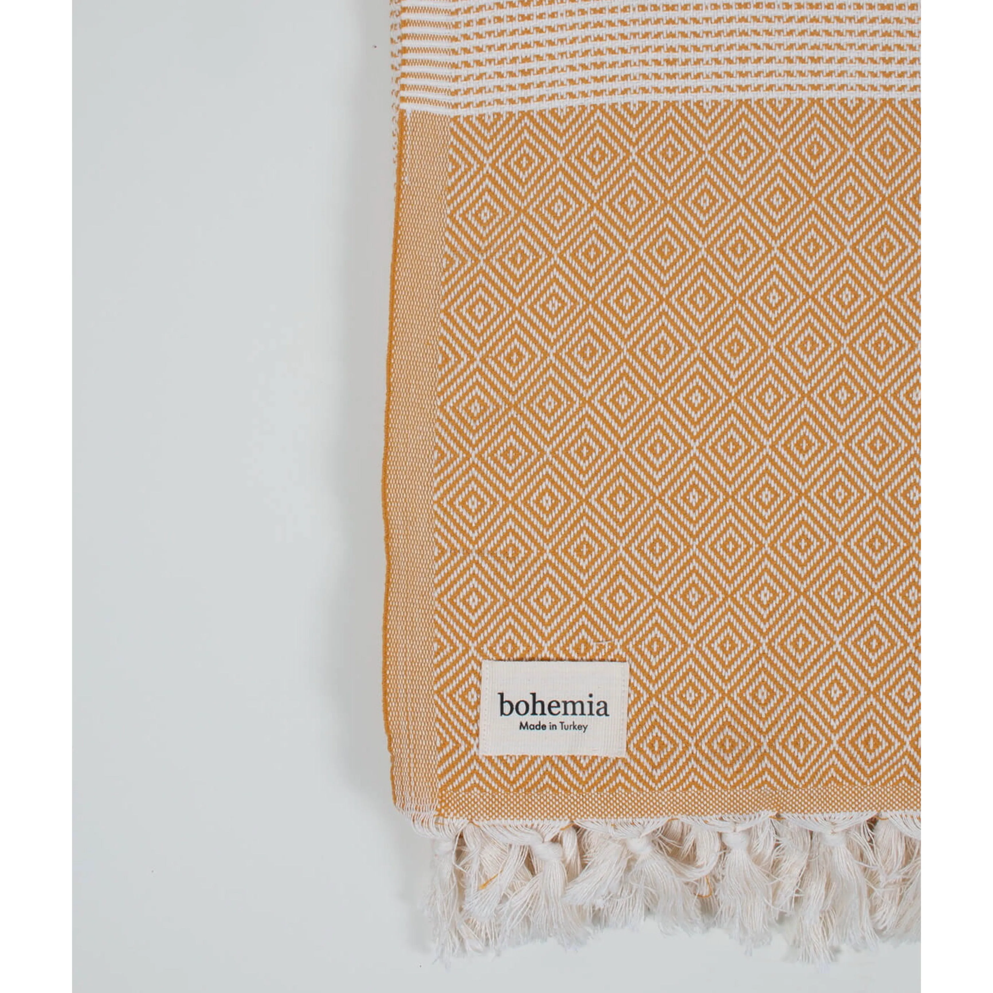 Nordic Dot Hammam Towel - Mustard