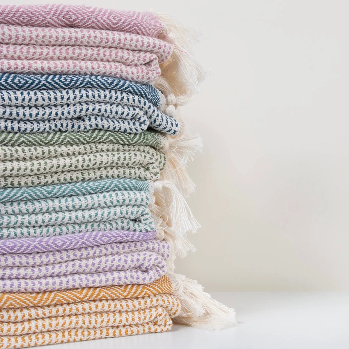 Nordic Dot Hammam Towel - Mustard
