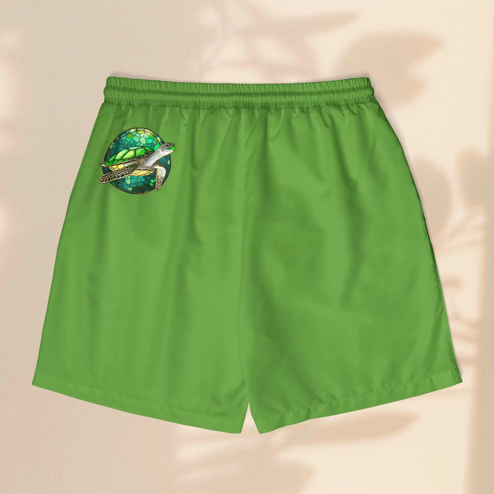 Ocean Vibes Unisex Swim Shorts with Turtle Design