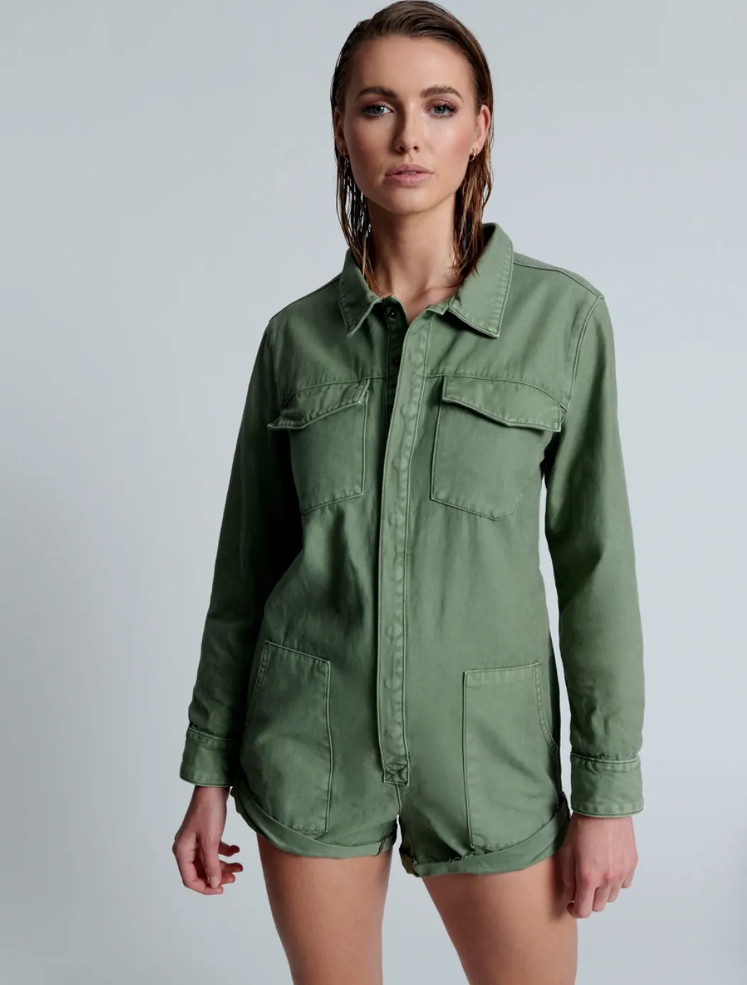 ONE TEASPOON Super Khaki Cargo Prophecy Jumpsuit