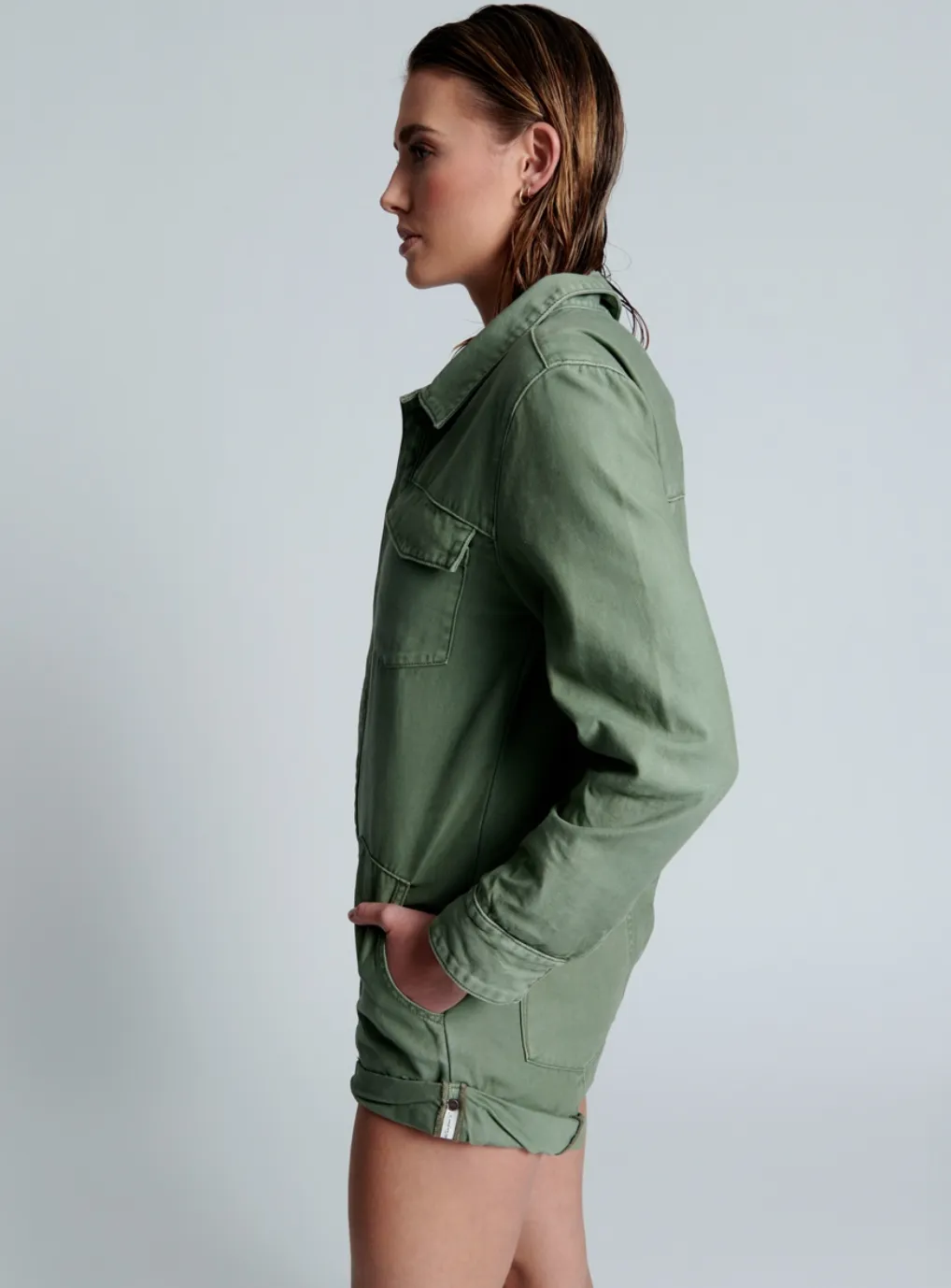 ONE TEASPOON Super Khaki Cargo Prophecy Jumpsuit