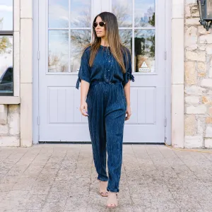 Only Yours Tied Button Down Jumpsuit