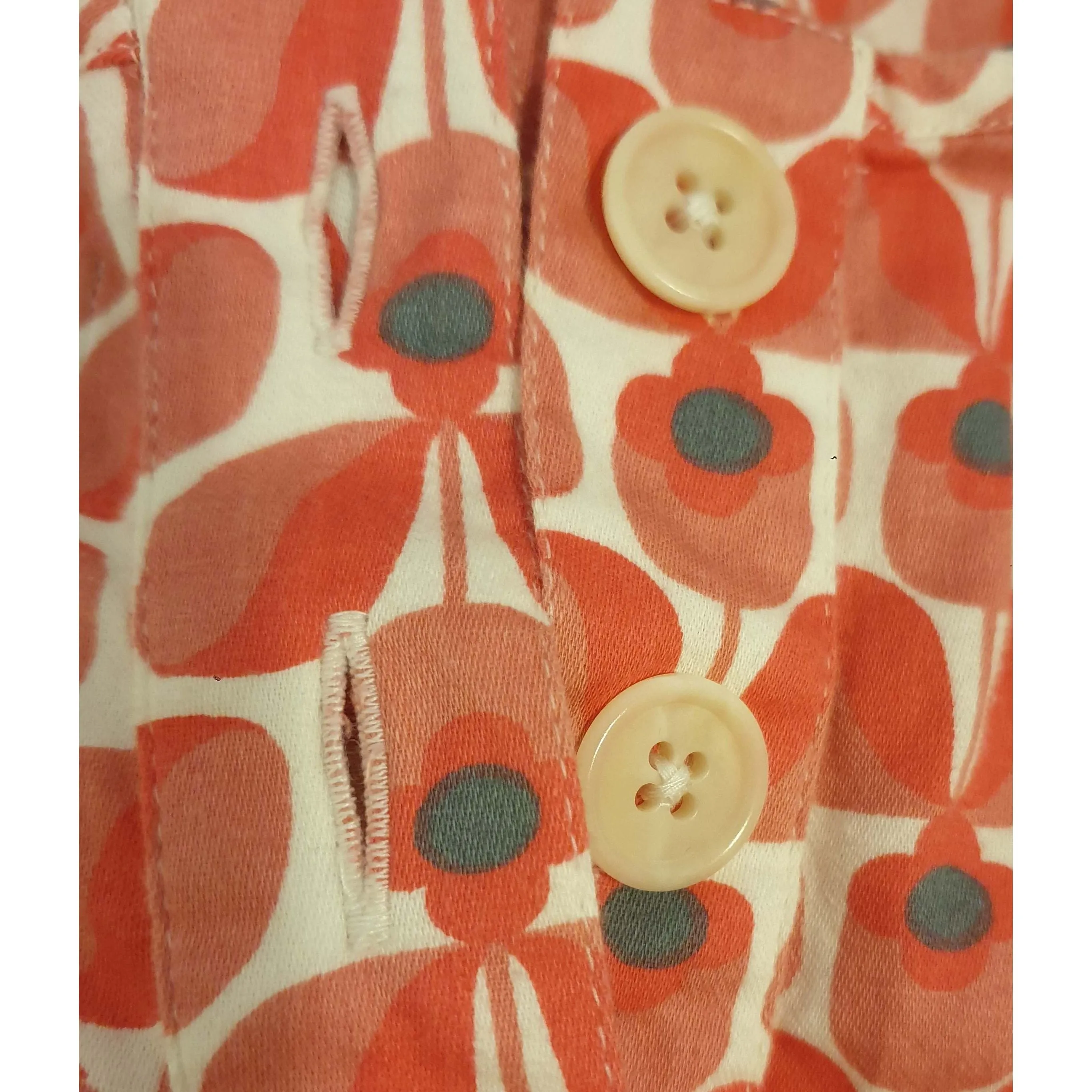 Orla Kierly x People Tree preloved red print tee shirt with front pockets size 8