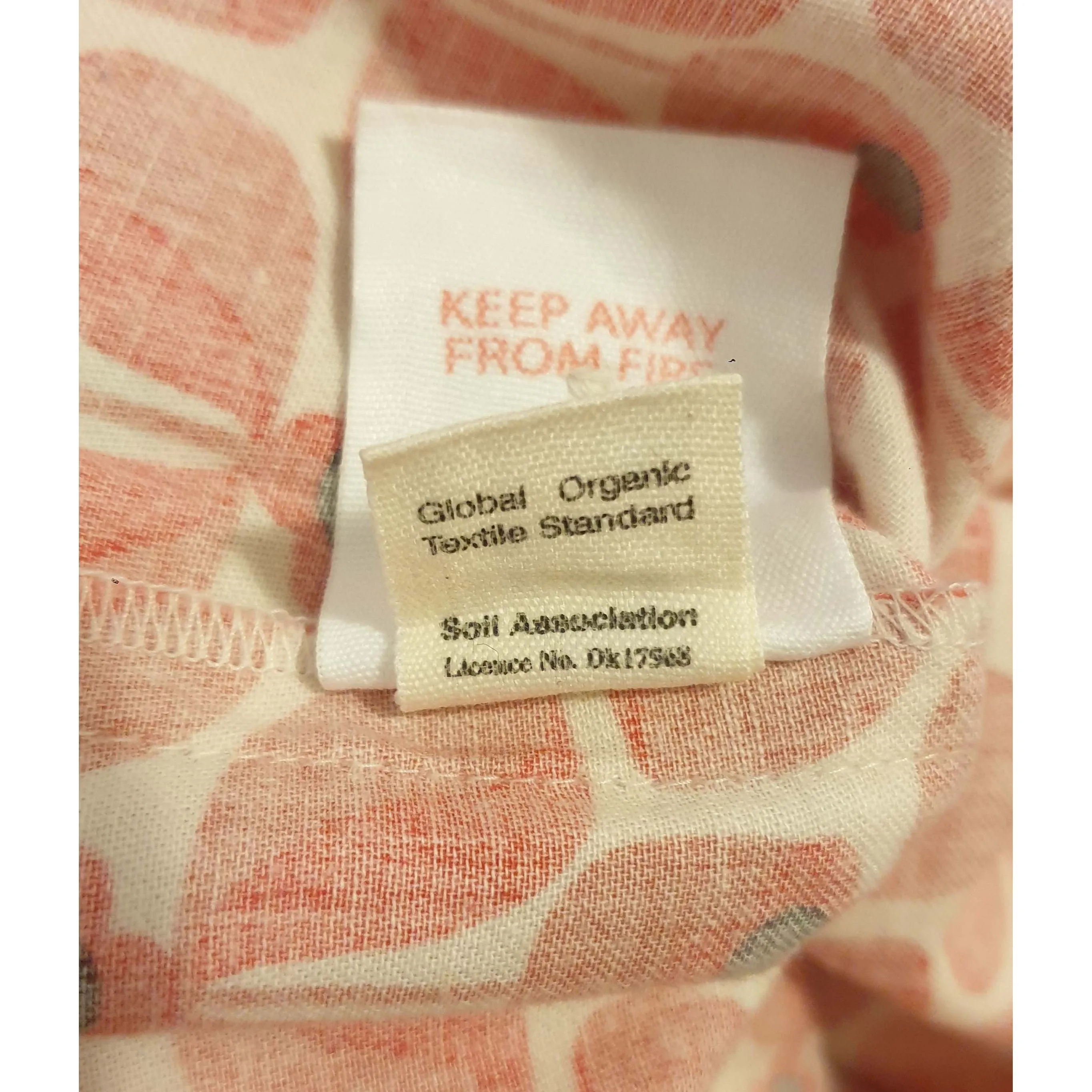 Orla Kierly x People Tree preloved red print tee shirt with front pockets size 8