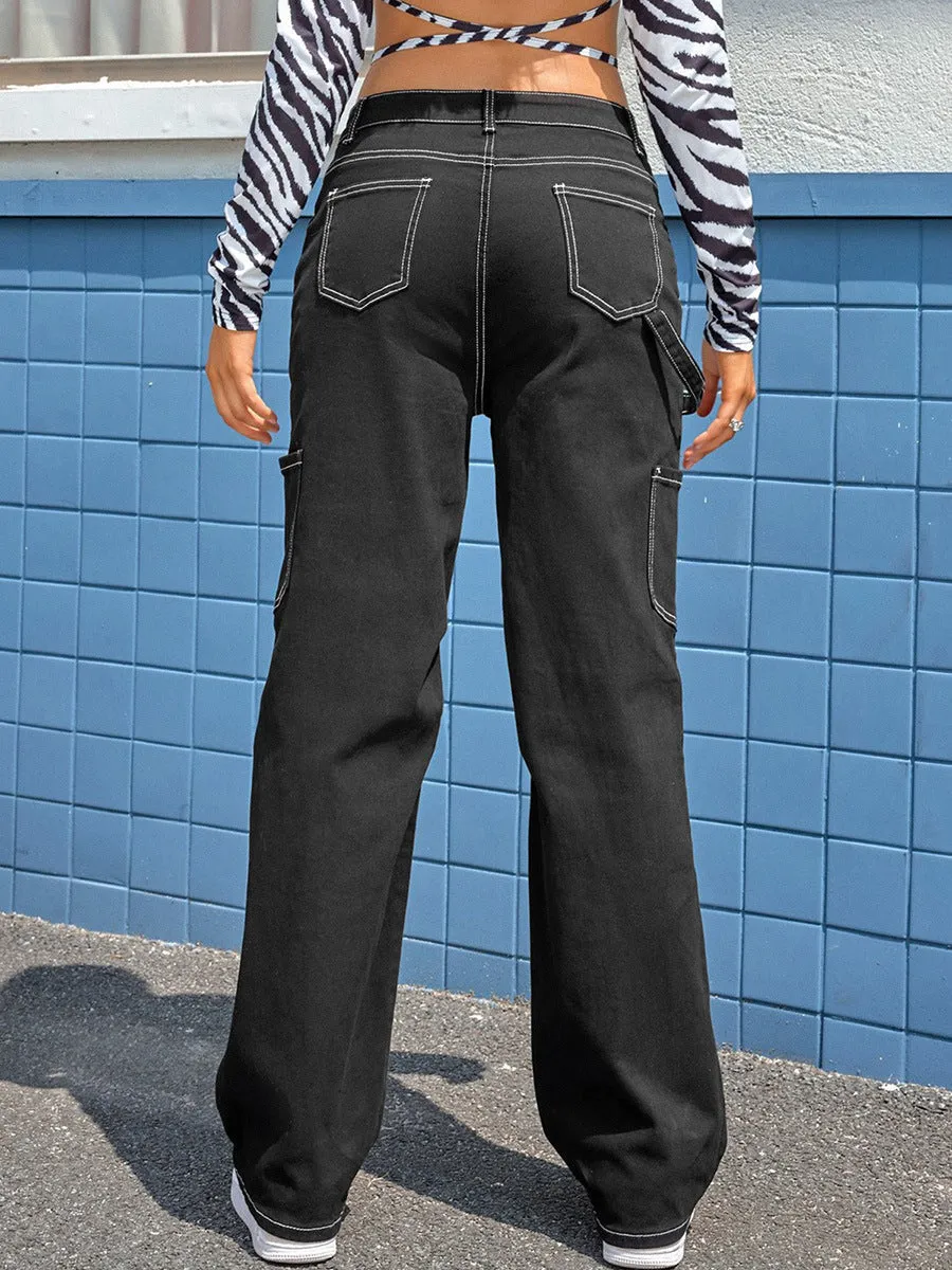 Owronline - Baggy Drop Rise Cargo Jeans