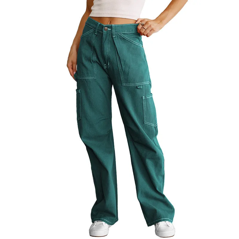 Owronline - Baggy Drop Rise Cargo Jeans