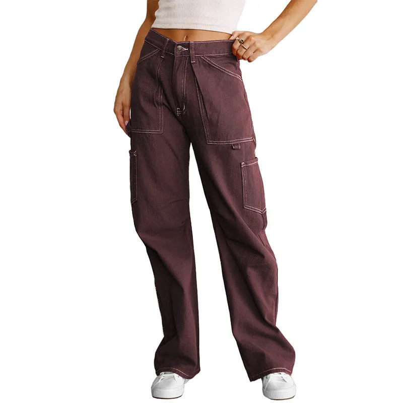 Owronline - Baggy Drop Rise Cargo Jeans