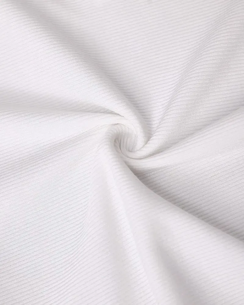 Owronline - Round Neck Ribbed Tank Top With Built-in Bra