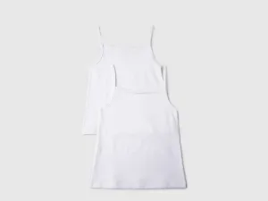 Pack of 2 Regular Fit Box Neck Solid Colour Camisole