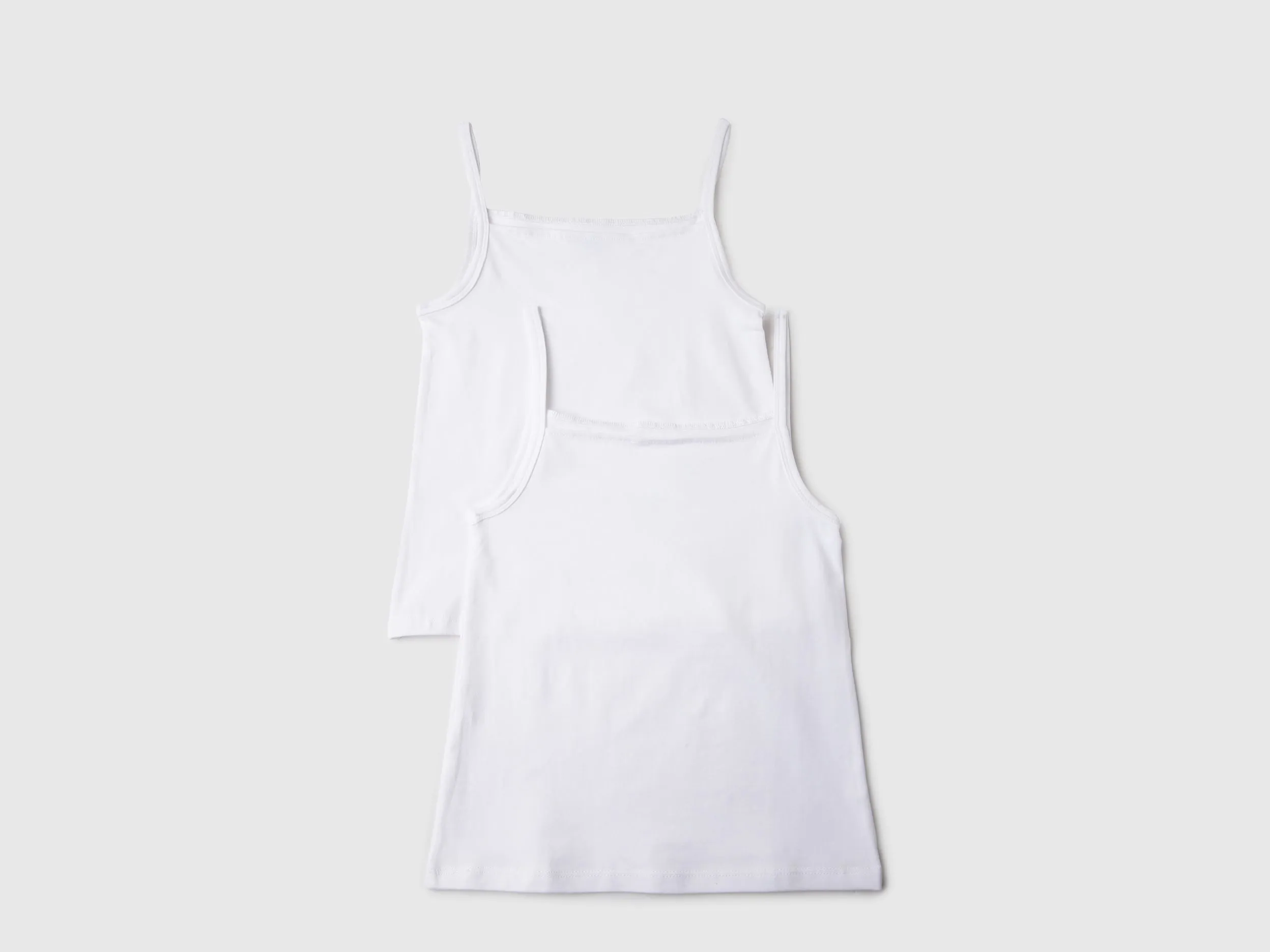 Pack of 2 Regular Fit Box Neck Solid Colour Camisole