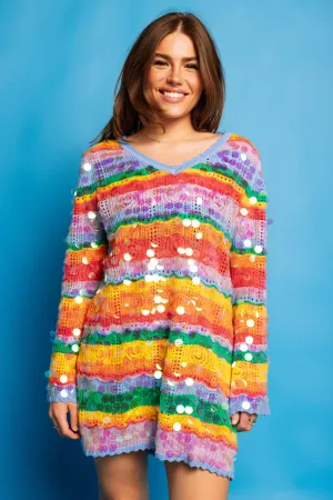 Paillette Knit Dress