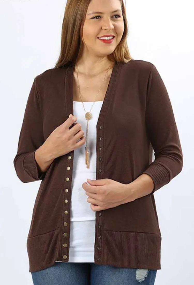 Perfect Sweater Cardigan     20 Colors S-3X
