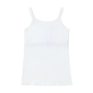 Petit Clair Basics Girls Cami Undershirts with Support - 2-Pack White