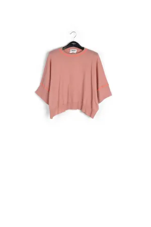 Pink merino wool and cashmere sweater