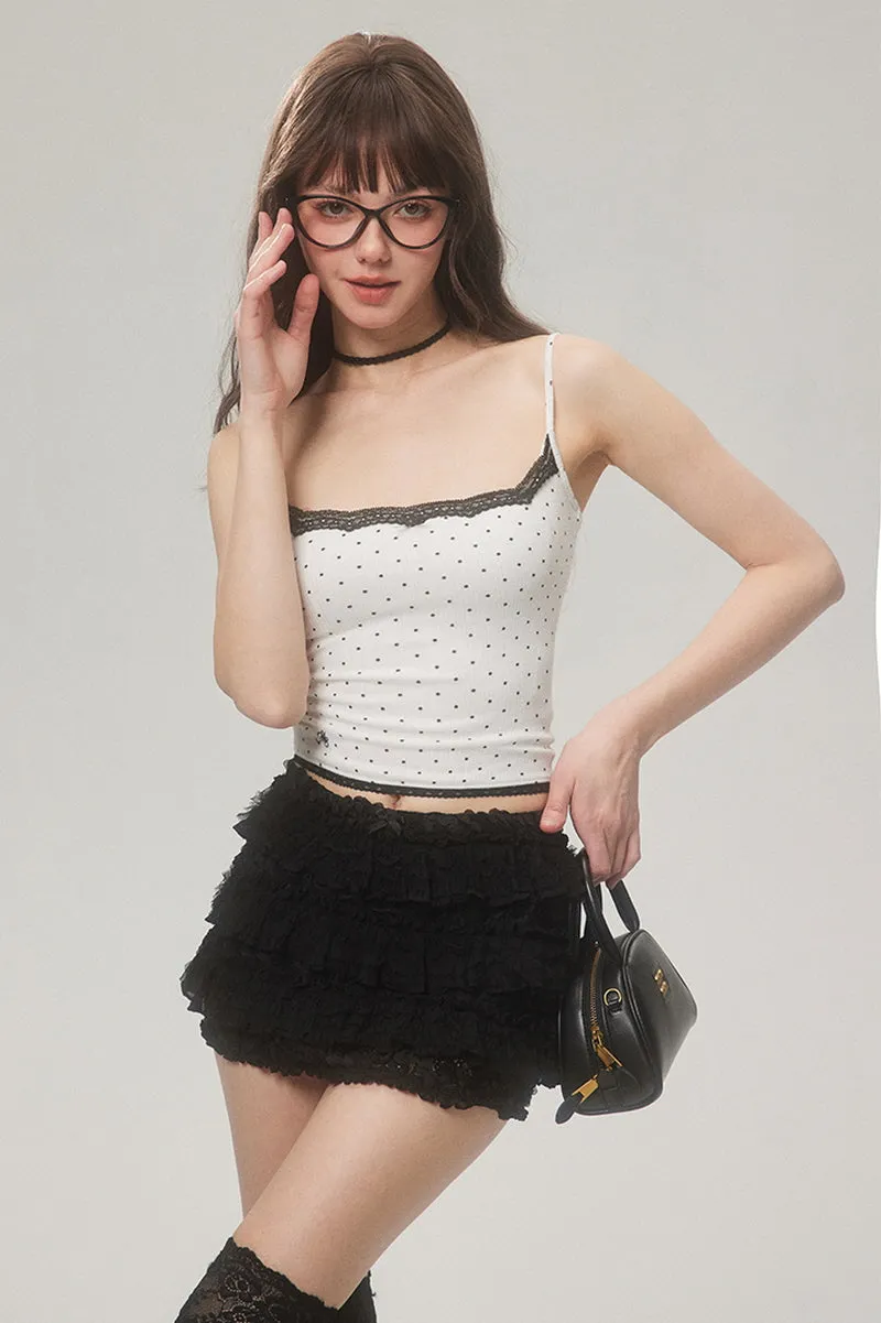 Polka Dot / Cherry Lace Tank