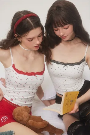 Polka Dot / Cherry Lace Tank