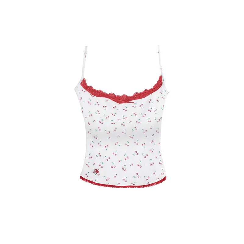 Polka Dot / Cherry Lace Tank
