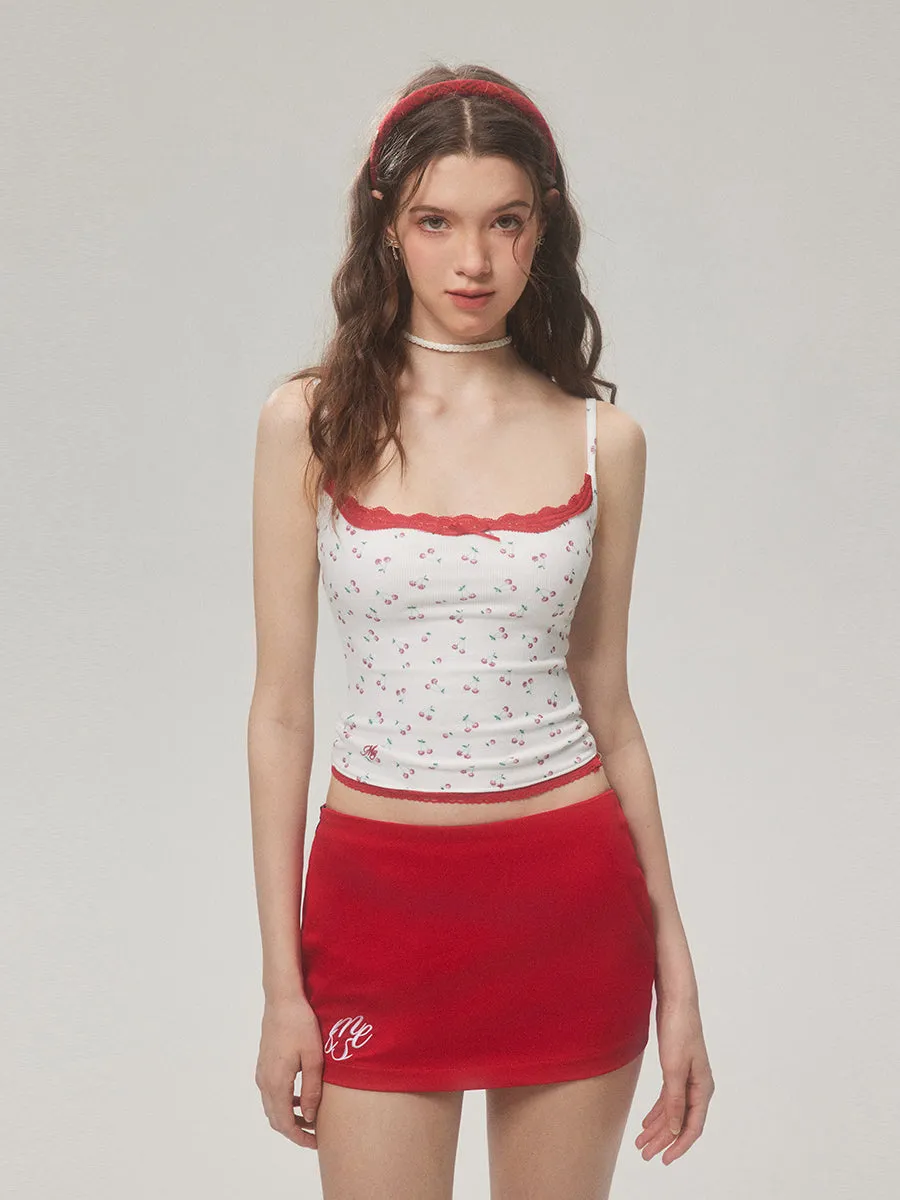 Polka Dot / Cherry Lace Tank