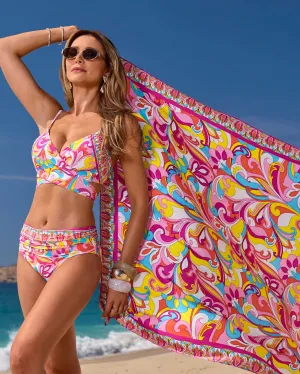 Print Coverup Pareo Tulum Abstract