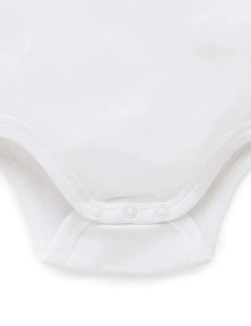 Purebaby Organic Ribbed Bodysuit 2 Pack - White