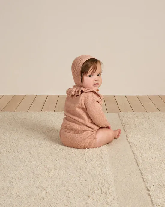 Quincy Mae - Ruffle Collar Cardigan - Rose