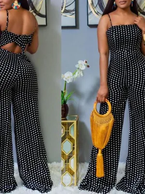 Retro Polka Dotted Jumpsuit