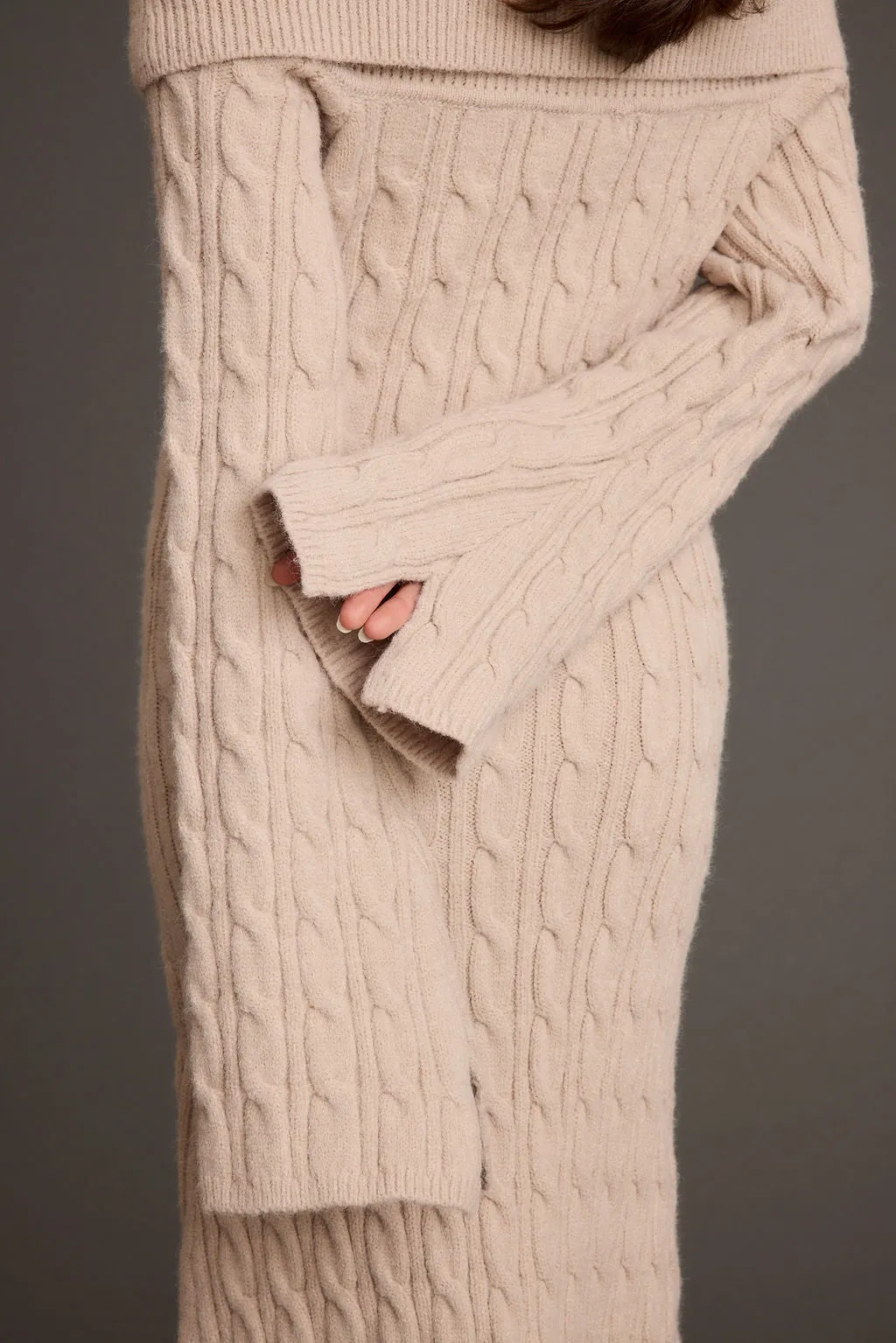 Rhiannon Dusty Rose Sweater Maxi Dress