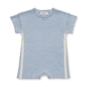 Ribbed Hemp Playsuit - Aqua