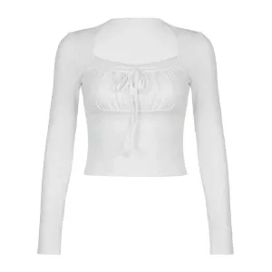 Ruched Long Sleeve Shirt