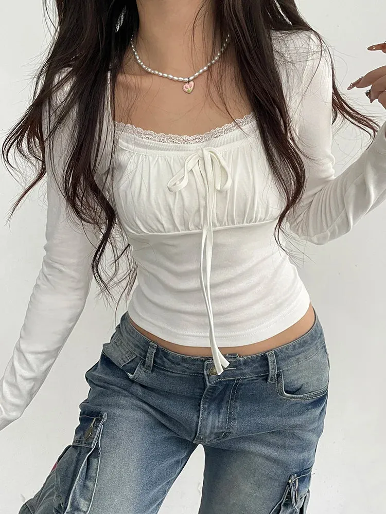 Ruched Long Sleeve Shirt