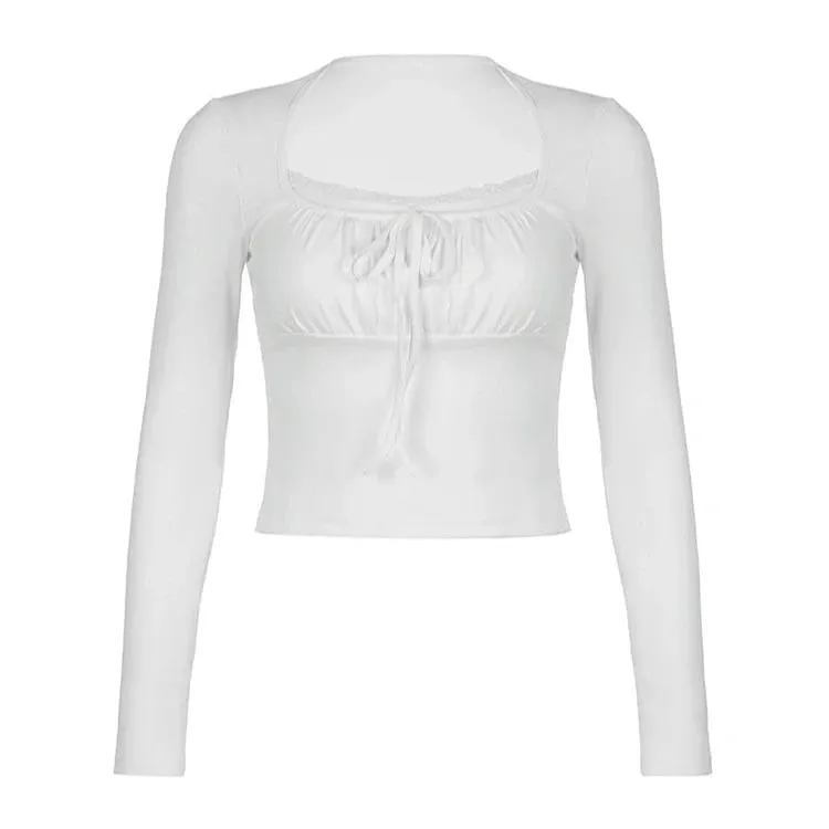 Ruched Long Sleeve Shirt