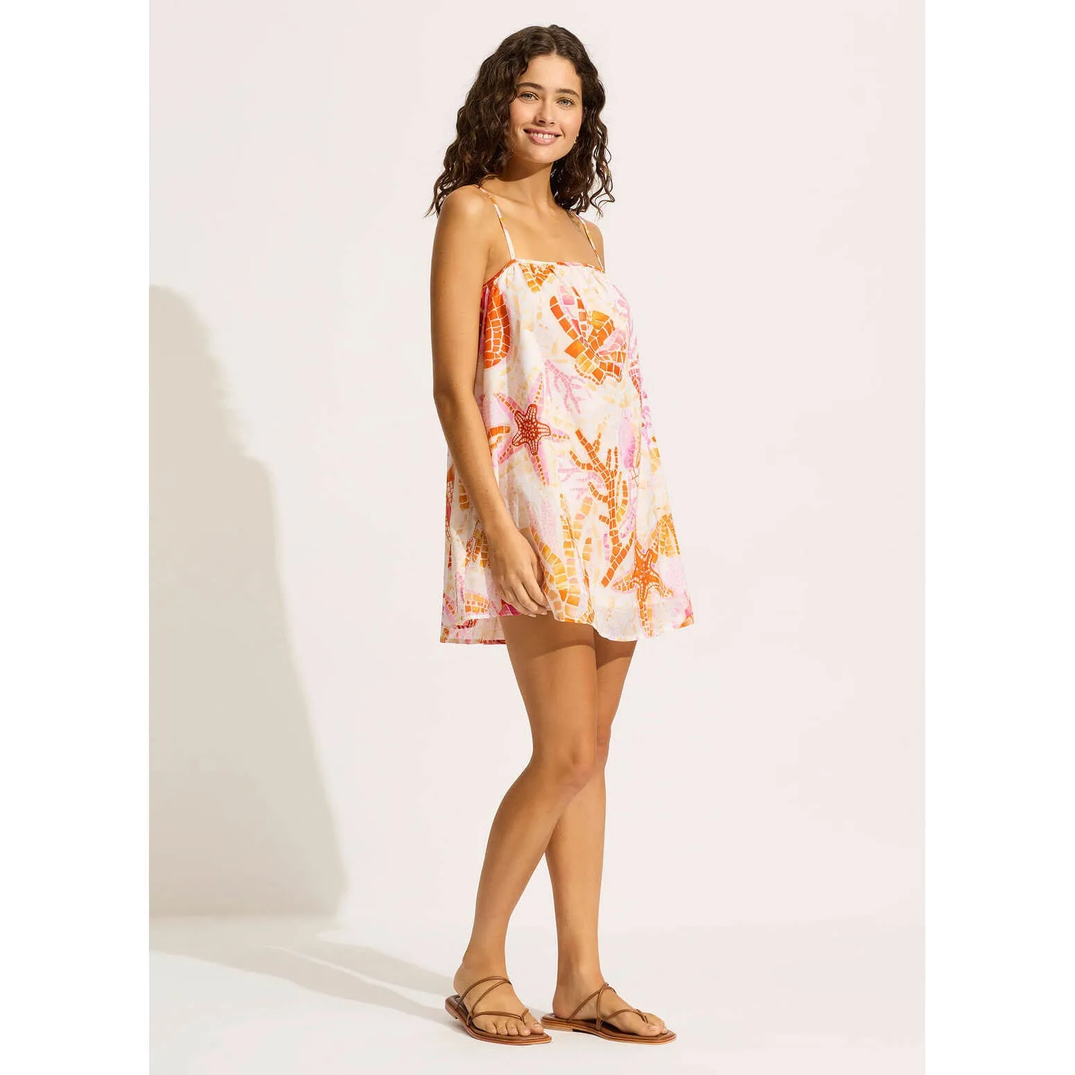 Seafolly La Mer Bandeau Mini Dress Cover Up - White