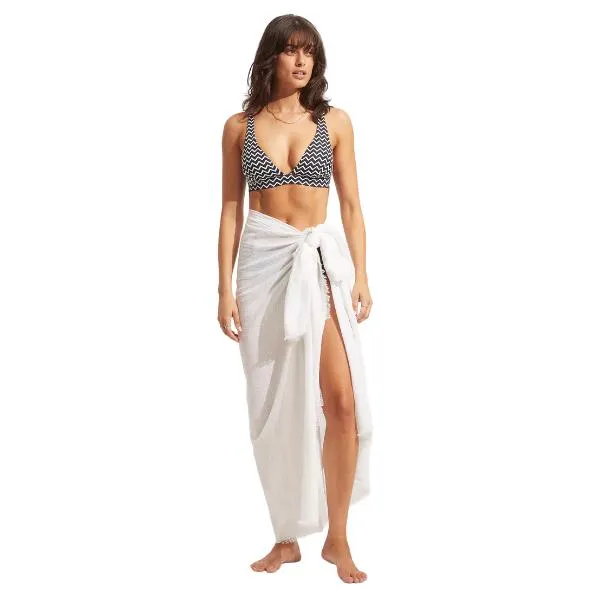 SEAFOLLY - Textured Cotton Beach Wrap (One Size)