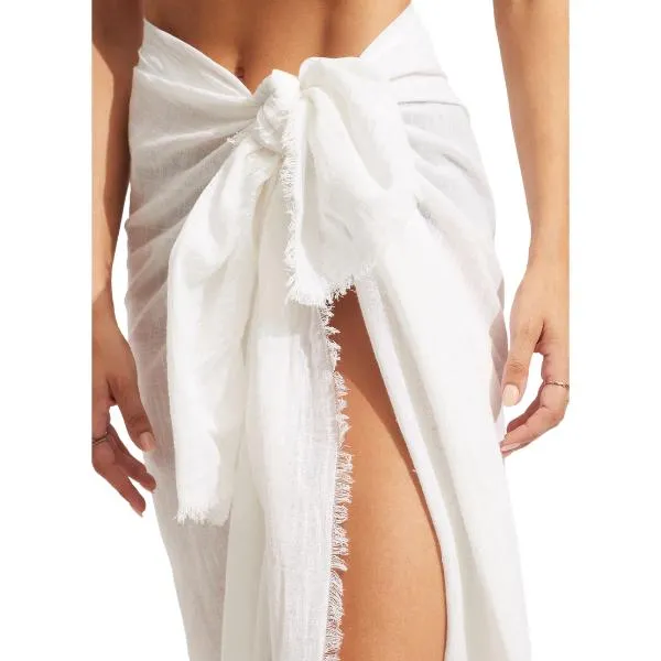 SEAFOLLY - Textured Cotton Beach Wrap (One Size)