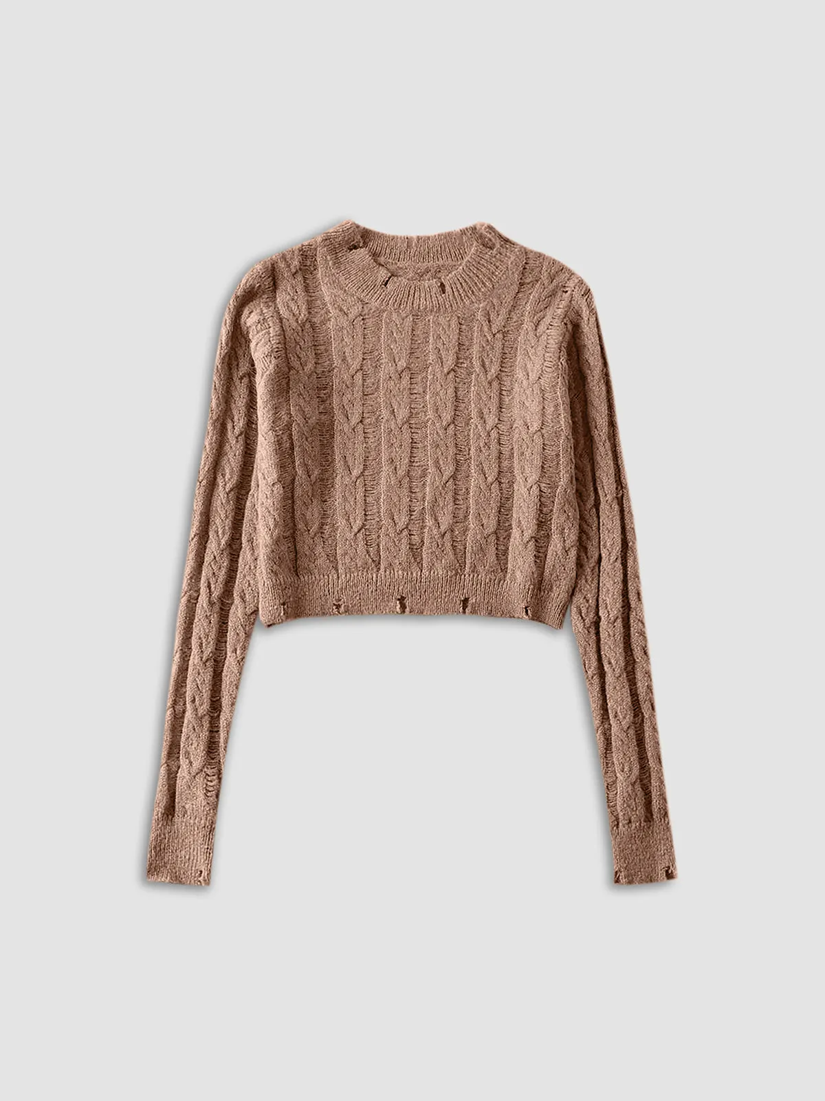 Semi-Sheer Snowflake Crochet Knit Shirt