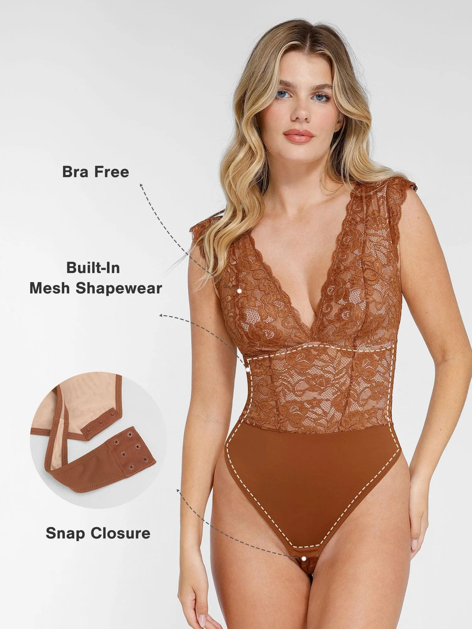 Shapewear Lace Sculpting Bodysuit Slimming Midi Skirt Set