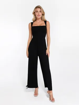 Shapewear Modal Square Neck Tummy Wide Leg Jumpsuit
