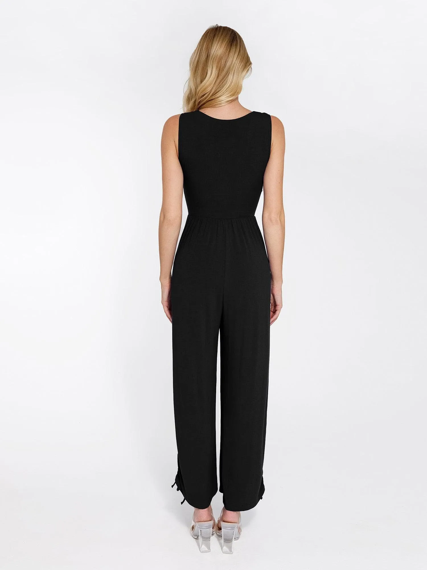 Shapewear Modal Square Neck Tummy Wide Leg Jumpsuit