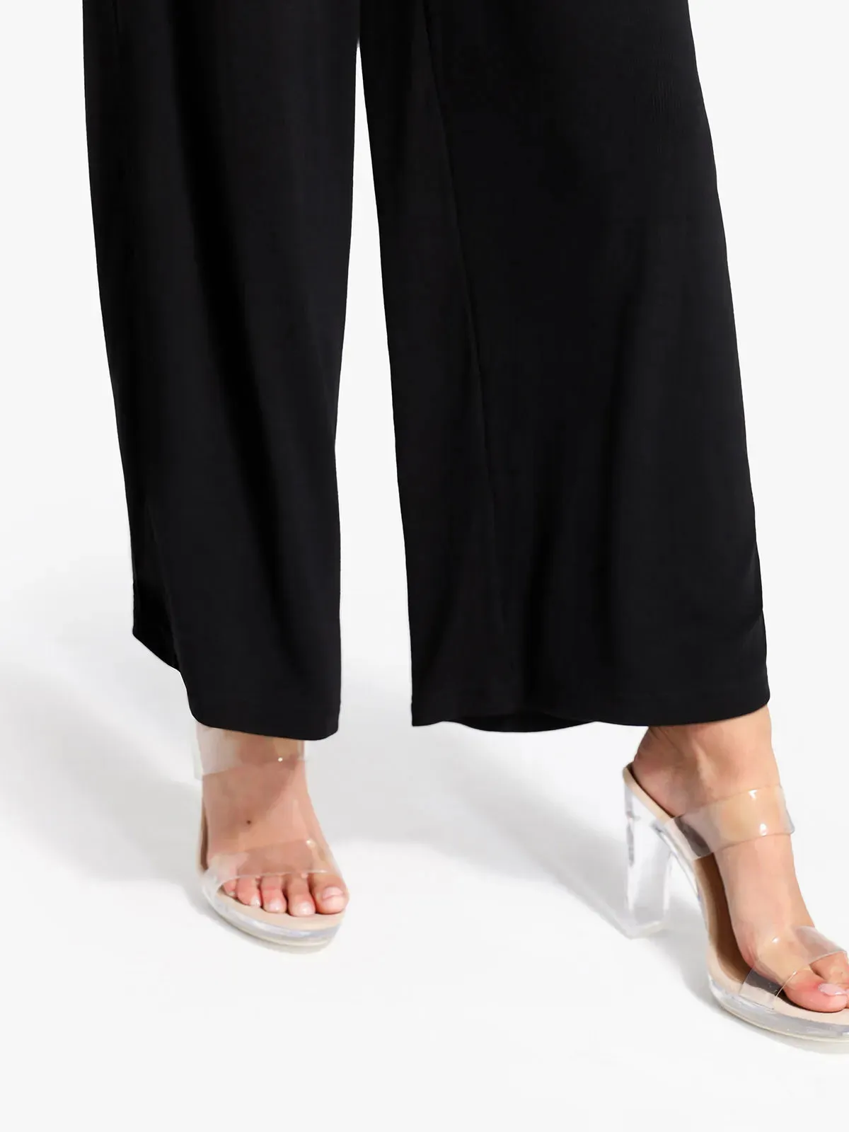 Shapewear Modal Square Neck Tummy Wide Leg Jumpsuit