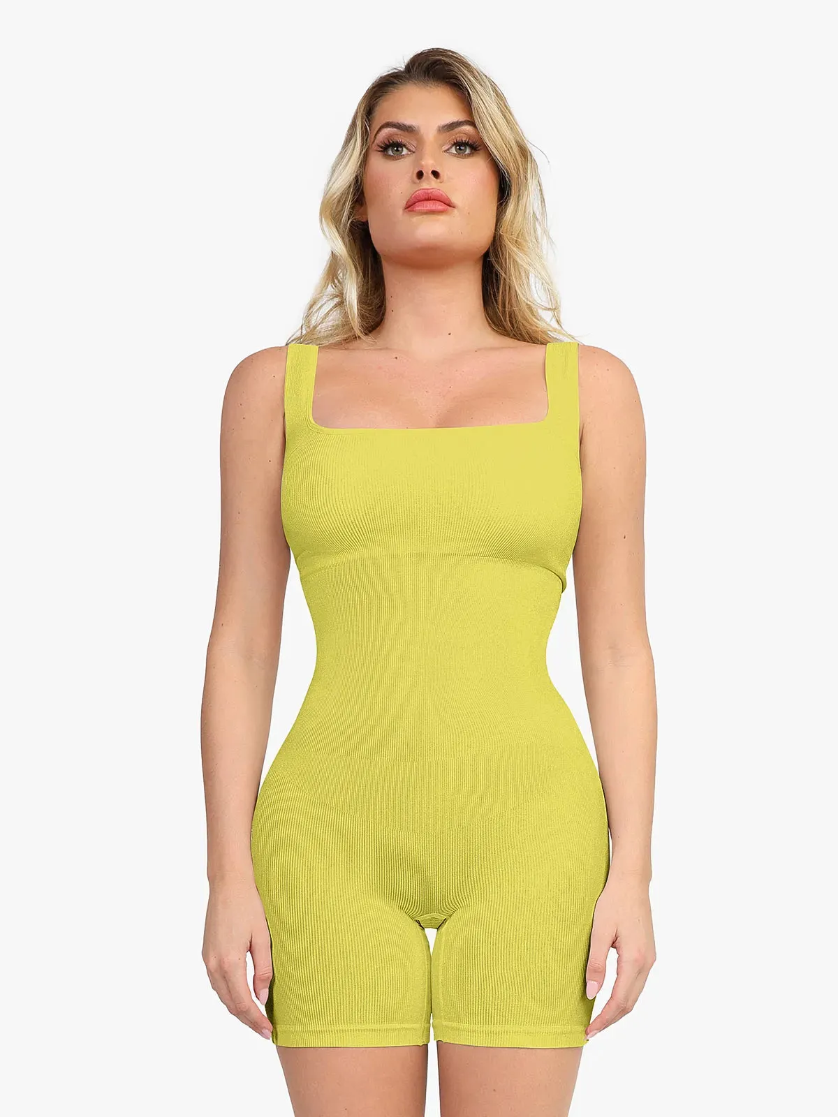Shapewear Seamless Square Neck Smoothing Sport Romper
