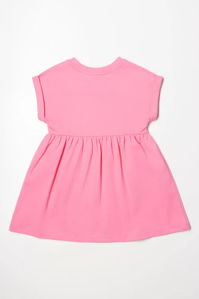 Short Sleeve Dress Pink