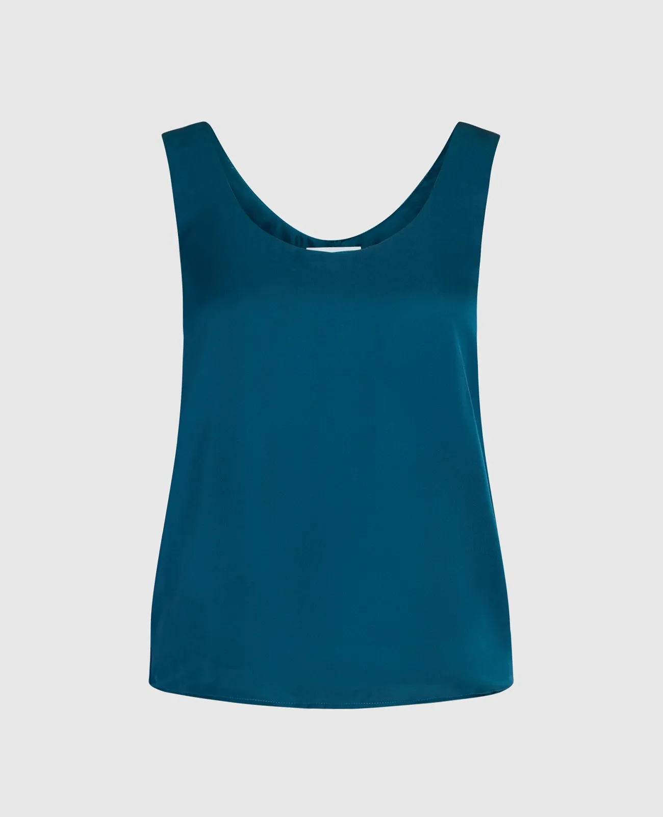 Silk Double Scoop Neck Tank