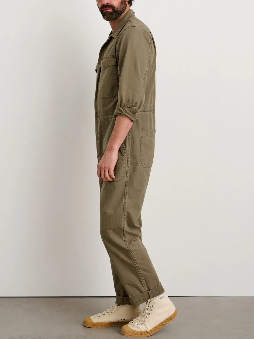 Slim-Fit Overall for Men with Zip