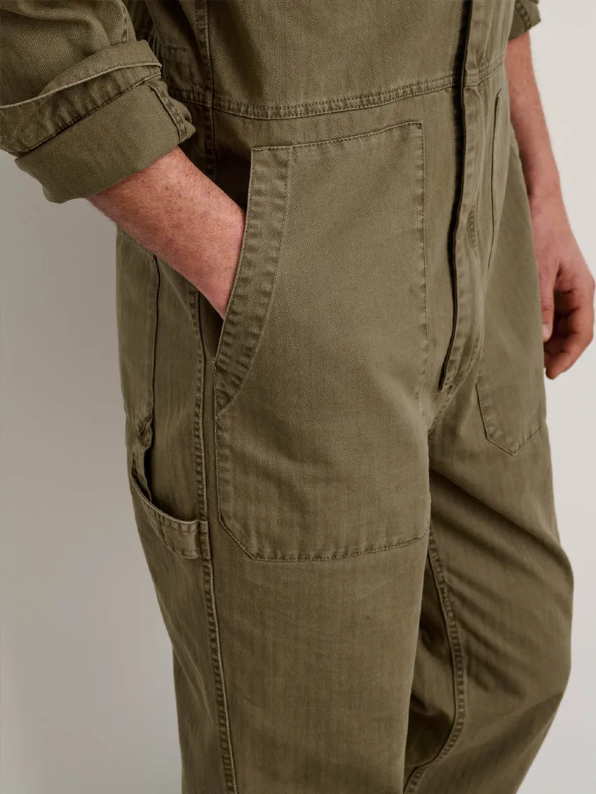 Slim-Fit Overall for Men with Zip