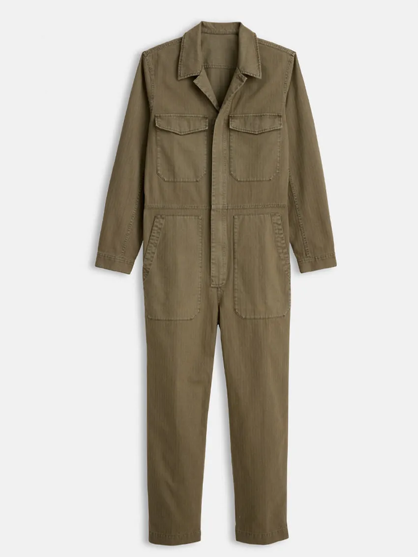 Slim-Fit Overall for Men with Zip