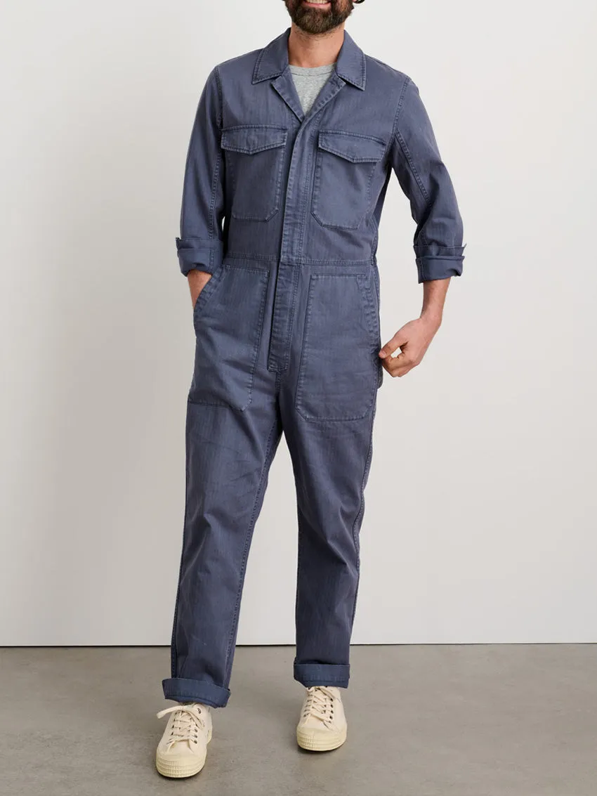 Slim-Fit Overall for Men with Zip
