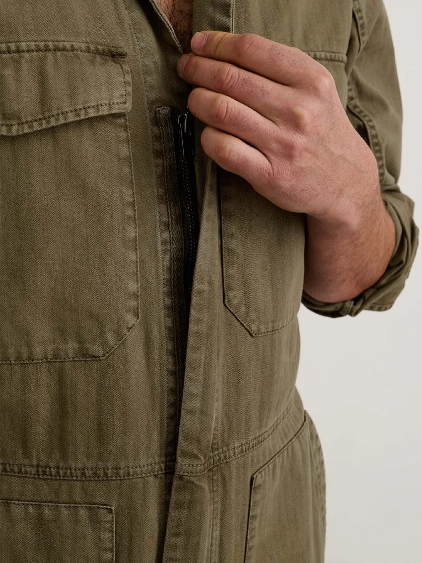 Slim-Fit Overall for Men with Zip
