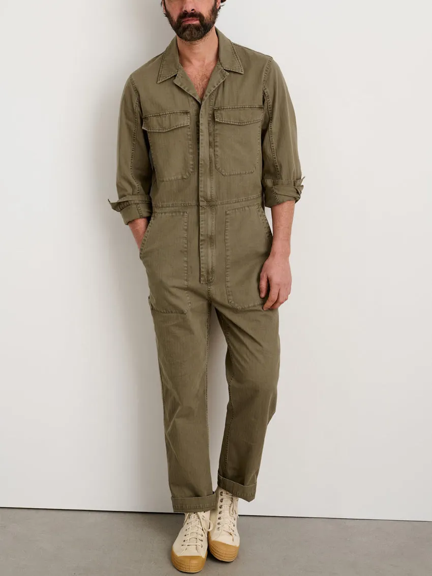 Slim-Fit Overall for Men with Zip
