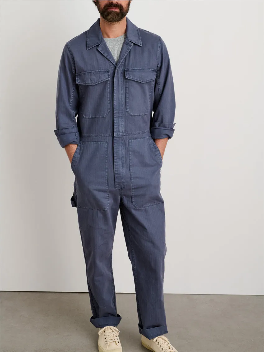 Slim-Fit Overall for Men with Zip