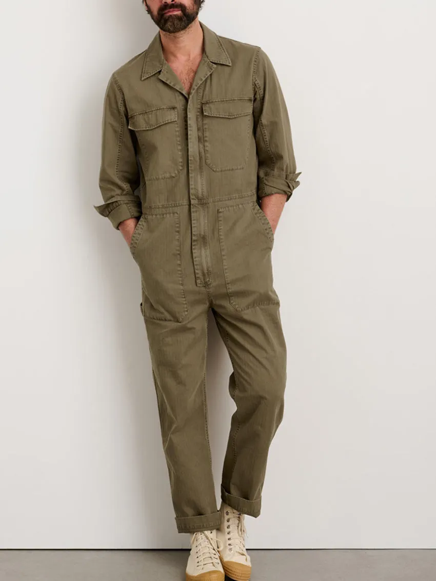 Slim-Fit Overall for Men with Zip